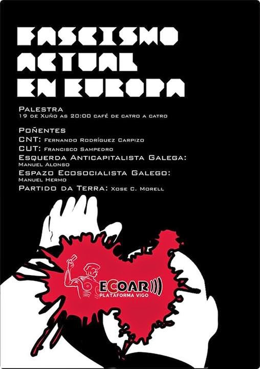 [Vigo] xoves 19 ás 20:00 Palestra “Fascismo Actual en Europa” no Café "De catro a catro" 