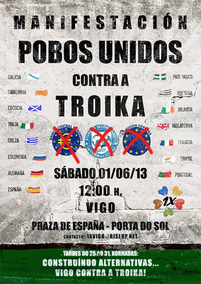 Protestas o sábado contra as imposicións de Bruxelas